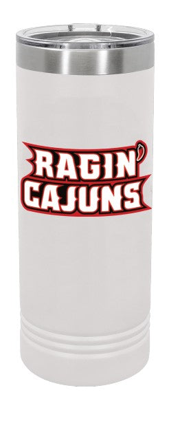 White UL Tumbler w- Stacked Logo