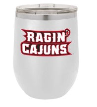 UL Wine Tumbler w- Stacked Ragin Cajun Logo